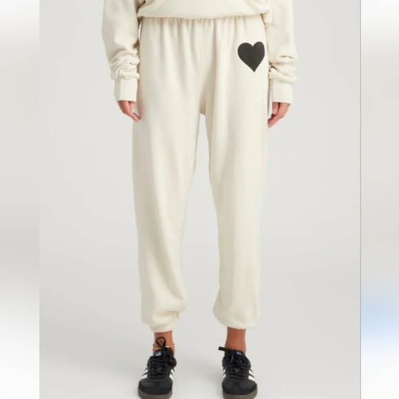 SPRWMN Vintage White Heart Sweatpants S - Picture 2 of 16